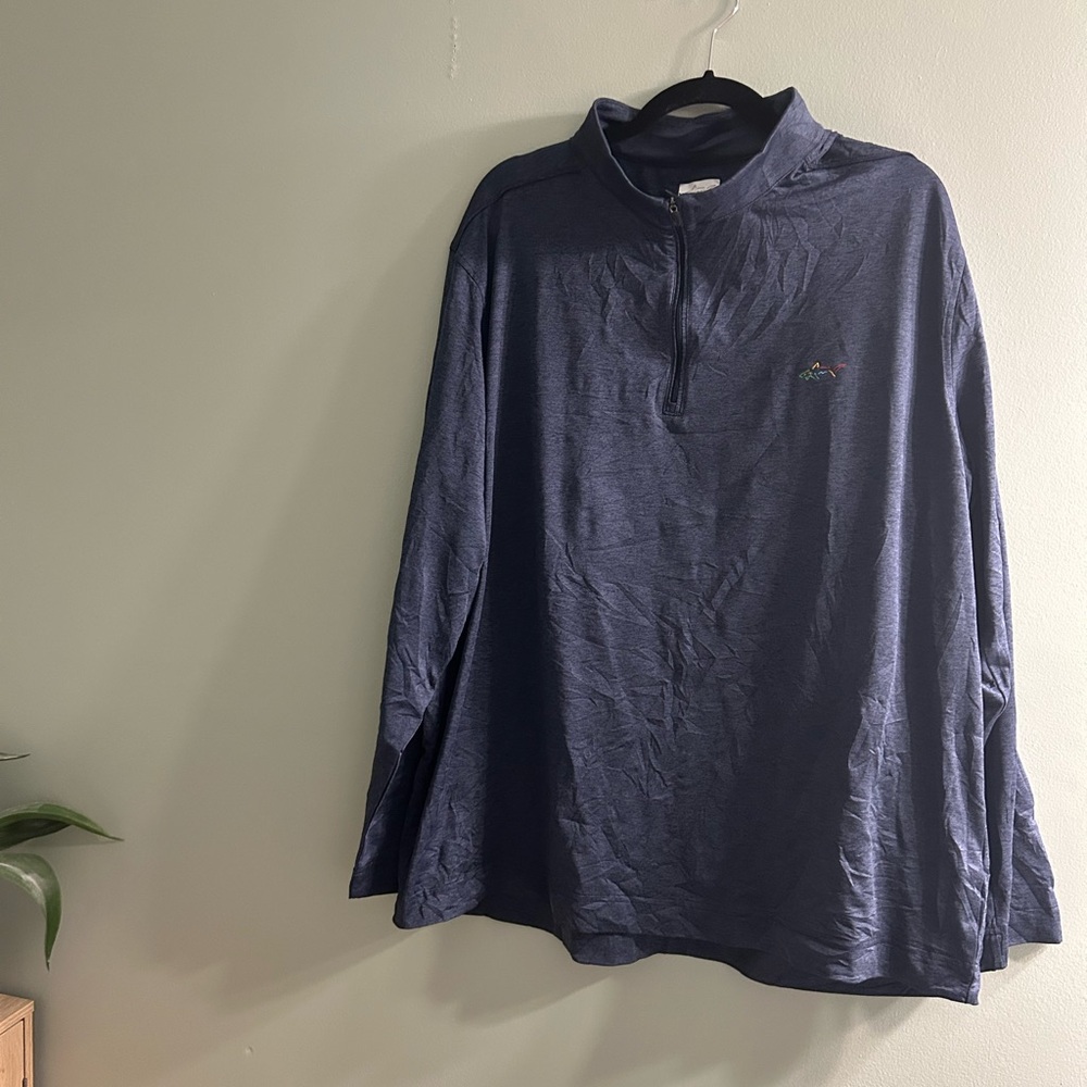 Greg Norman 1/4 zip long sleeve Heatherd navy